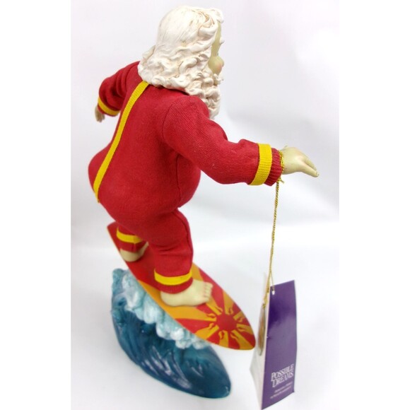 2001 Possible Dreams Clothtique Christmas Kahuna Santa Hawaii Surfer 713504 - Picture 4 of 8